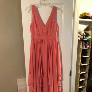 Lulus long dress SZ M Coral color